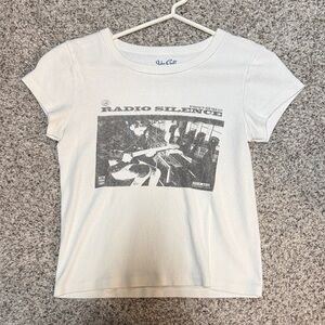Brandy Melville Radio Silence White T-Shirt